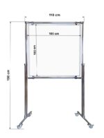 Tablica magnetyczno-suchościeralna dwustronna w stelażu 100x100x190cm - obrazek 3