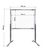 Tablica magnetyczno-suchościeralna dwustronna w stelażu 100x60x190cm - obrazek 4