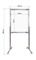 Tablica magnetyczno-suchościeralna dwustronna w stelażu 100x80x190cm - obrazek 3