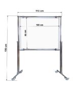 Tablica magnetyczno-suchościeralna dwustronna w stelażu 100x80x190cm - obrazek 4