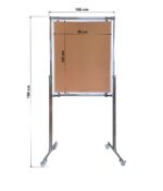 Tablica korkowa dwustronna w stelażu 100x90x190cm - obrazek 3