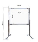 Tablica magnetyczno-suchościeralna dwustronna w stelażu 100x90x190cm - obrazek 3