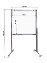 Tablica magnetyczno-suchościeralna dwustronna w stelażu 100x90x190cm - obrazek 4