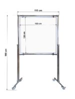 Tablica magnetyczno-suchościeralna dwustronna w stelażu 120x100x190cm - obrazek 3