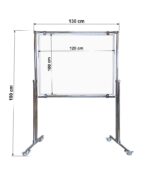 Tablica magnetyczno-suchościeralna dwustronna w stelażu 120x100x190cm - obrazek 4