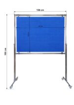 Tablica tekstylna dwustronna w stelażu 120x100x190cm - obrazek 4