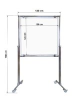 Tablica magnetyczno-suchościeralna dwustronna w stelażu 120x120x190cm - obrazek 3