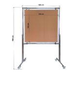 Tablica korkowa dwustronna w stelażu 130x100x190cm - obrazek 4