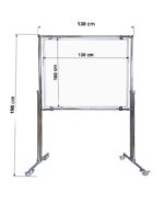 Tablica magnetyczno-suchościeralna dwustronna w stelażu 130x100x190cm - obrazek 3