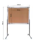 Tablica korkowa dwustronna w stelażu 130x120x190cm - obrazek 3