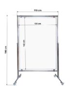 Tablica magnetyczno-suchościeralna dwustronna w stelażu 140x100x190cm - obrazek 3