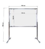Tablica magnetyczno-suchościeralna dwustronna w stelażu 140x100x190cm - obrazek 4