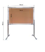 Tablica korkowa dwustronna w stelażu 140x120x190cm - obrazek 4