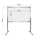 Tablica magnetyczno-suchościeralna dwustronna w stelażu 140x120x190cm - obrazek 3