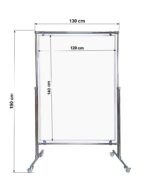 Tablica magnetyczno-suchościeralna dwustronna w stelażu 140x120x190cm - obrazek 4