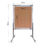 Tablica korkowa dwustronna w stelażu 150x100x190cm - obrazek 3