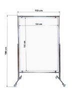 Tablica magnetyczno-suchościeralna dwustronna w stelażu 150x100x190cm - obrazek 3