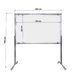 Tablica magnetyczno-suchościeralna dwustronna w stelażu 150x100x190cm - obrazek 4