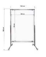 Tablica magnetyczno-suchościeralna dwustronna w stelażu 150x120x190cm - obrazek 3