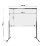 Tablica magnetyczno-suchościeralna dwustronna w stelażu 150x120x190cm - obrazek 4