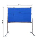 Tablica tekstylna dwustronna w stelażu 150x120x190cm - obrazek 4