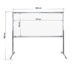 Tablica magnetyczno-suchościeralna dwustronna w stelażu 170x100x190cm - obrazek 3