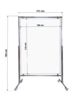 Tablica magnetyczno-suchościeralna dwustronna w stelażu 170x100x190cm - obrazek 4