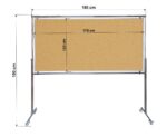 Tablica korkowa dwustronna w stelażu 170x120x190cm - obrazek 4