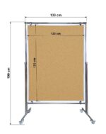 Tablica korkowa dwustronna w stelażu 170x120x190cm - obrazek 3