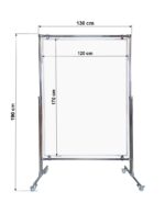 Tablica magnetyczno-suchościeralna dwustronna w stelażu 170x120x190cm - obrazek 3