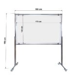 Tablica magnetyczno-suchościeralna dwustronna w stelażu 170x120x190cm - obrazek 4