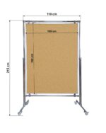 Tablica korkowa dwustronna w stelażu 180x100x190cm - obrazek 3