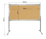 Tablica korkowa dwustronna w stelażu 180x100x190cm - obrazek 4
