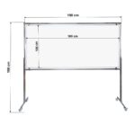 Tablica magnetyczno-suchościeralna dwustronna w stelażu 180x100x190cm - obrazek 4