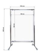 Tablica magnetyczno-suchościeralna dwustronna w stelażu 180x100x190cm - obrazek 3