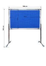 Tablica tekstylna dwustronna w stelażu 180x100x190cm - obrazek 4