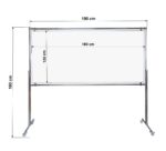 Tablica magnetyczno-suchościeralna dwustronna w stelażu 180x120x190cm - obrazek 4