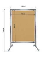 Tablica korkowa dwustronna w stelażu 200x100x190cm - obrazek 4