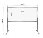 Tablica magnetyczno-suchościeralna dwustronna w stelażu 200x100x190cm - obrazek 4