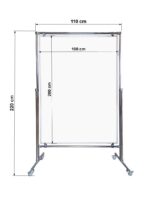 Tablica magnetyczno-suchościeralna dwustronna w stelażu 200x100x190cm - obrazek 3