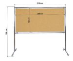 Tablica korkowa dwustronna w stelażu 200x120x190cm - obrazek 4