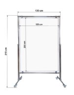 Tablica magnetyczno-suchościeralna dwustronna w stelażu 200x120x190cm - obrazek 3