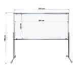 Tablica magnetyczno-suchościeralna dwustronna w stelażu 200x120x190cm - obrazek 4