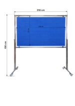 Tablica tekstylna dwustronna w stelażu 200x120x190cm - obrazek 4