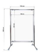 Tablica magnetyczno-suchościeralna dwustronna w stelażu 220x100x190cm - obrazek 3