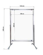 Tablica magnetyczno-suchościeralna dwustronna w stelażu 220x120x190cm - obrazek 3