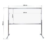Tablica magnetyczno-suchościeralna dwustronna w stelażu 220x120x190cm - obrazek 4