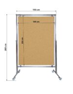 Tablica korkowa dwustronna w stelażu 250x100x190cm - obrazek 3