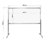 Tablica magnetyczno-suchościeralna dwustronna w stelażu 250x100x190cm - obrazek 4