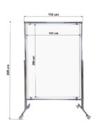 Tablica magnetyczno-suchościeralna dwustronna w stelażu 250x100x190cm - obrazek 3